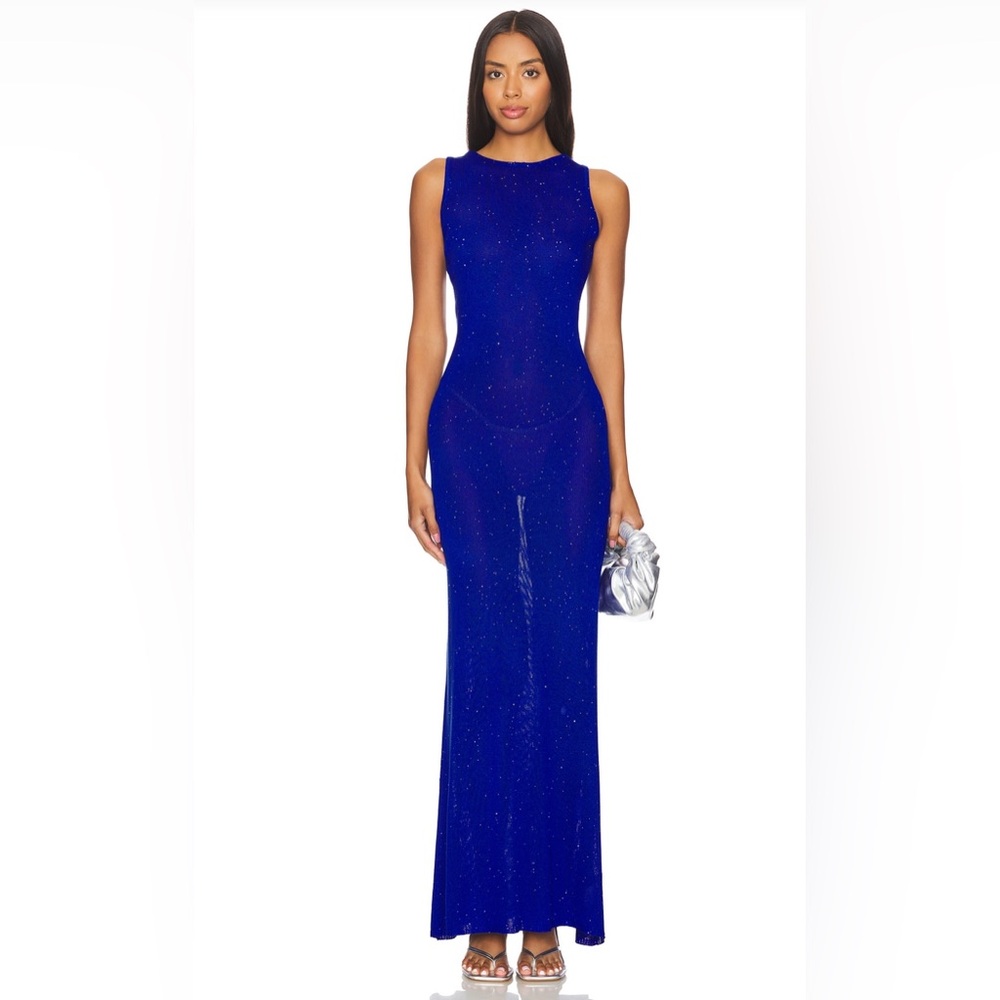 Runaway The Label Adriana Maxi Dress | Azure Blue | XS
